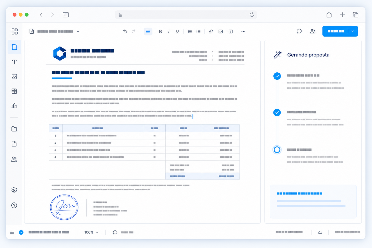 Painel ilustrativo do serviço Geração de documentos com IA da Grek